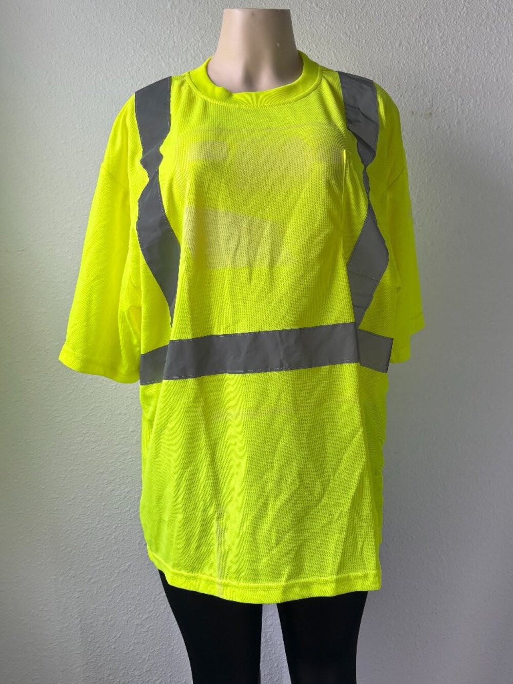 Forester Hi Vis Safety Shirt Mens XL ANSI Class 2 Reflective Yellow NWOT Unisex